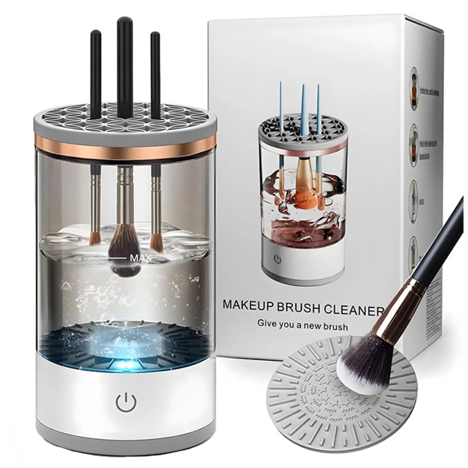 Brushly Pro Automatic Makeup Brush Cleaner-All Brush Sizes!